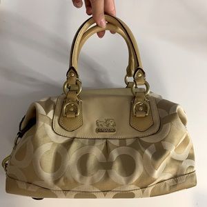 Coach ‘Madison Sabrina’ op art signature satchel purse